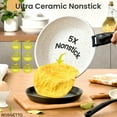 thumbnail image 4 of 23 Pcs Nonstick Cookware Set with 4 Detachable Handles, Ceramic Non Toxic, Induction Safe, Dishwasher Oven Cookware White, 4 of 5