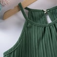thumbnail image 5 of VNKIDY Girls Summer 2 Piece Outfits Sets Cute Ruffle Sleeveless Halter Neck Tops With Wide Leg Pants Toddler Baby Clothes Sets Casual Playwear Soft, 5 of 7