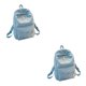 thumbnail image 4 of Qarigey de moda para mujer para la escuela o de viaje escolar espaciosa y cómoda Bolsas de viaje azul claro azul claro 2Conjunto, 4 of 6