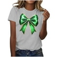 thumbnail image 2 of Elvqul Shirts Chandails à Col Rond pour Femmes T - à Manches Courtes de la Saint-Patrick Grande Taille Verts Graphiques Fête Mignons Hauts pour Femmes Stylés, 2 of 5