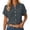 Grey, variant on Casual Short Sleeve Button Down Shirt Comfortable Solid Color Blouse for Everyday Wear Lightweight Breathable Light Weight Cardigan Women Open Neck Sweater Long Sweaters for Sweaters Stylish