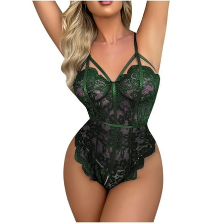 

Mrat Jumpsuit Women Casual Loose Overalls New Ladies Lace Bodysuit Lingerie Jumpsuit Underwear Lace Underwear Set Female Stretch Legging