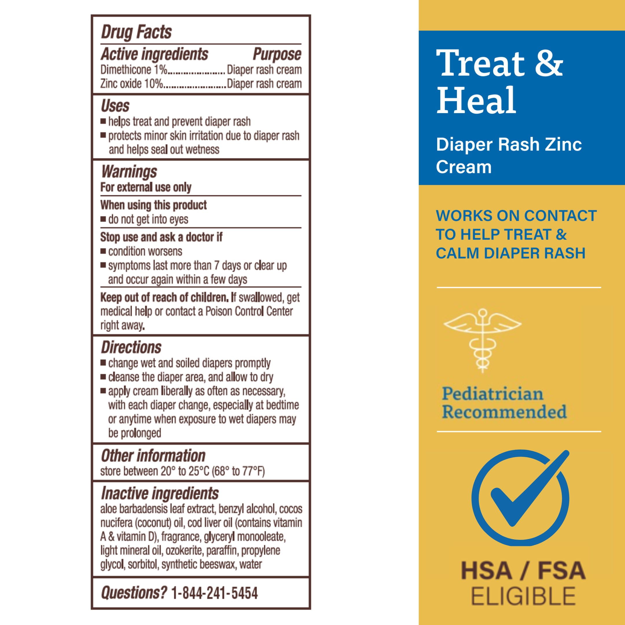 (2 pack) A+D Zinc Oxide Cream 16oz