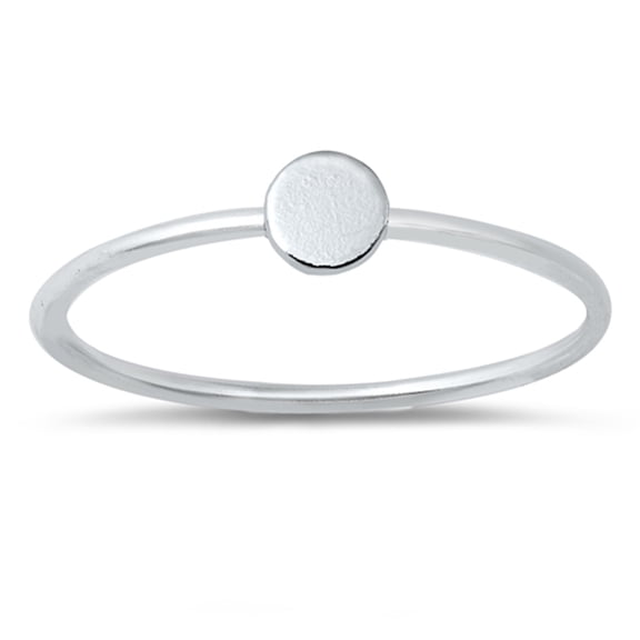 Simple Minimalist Circle .925 Sterling Silver Band Jewelry Female Male Unisex Size 3