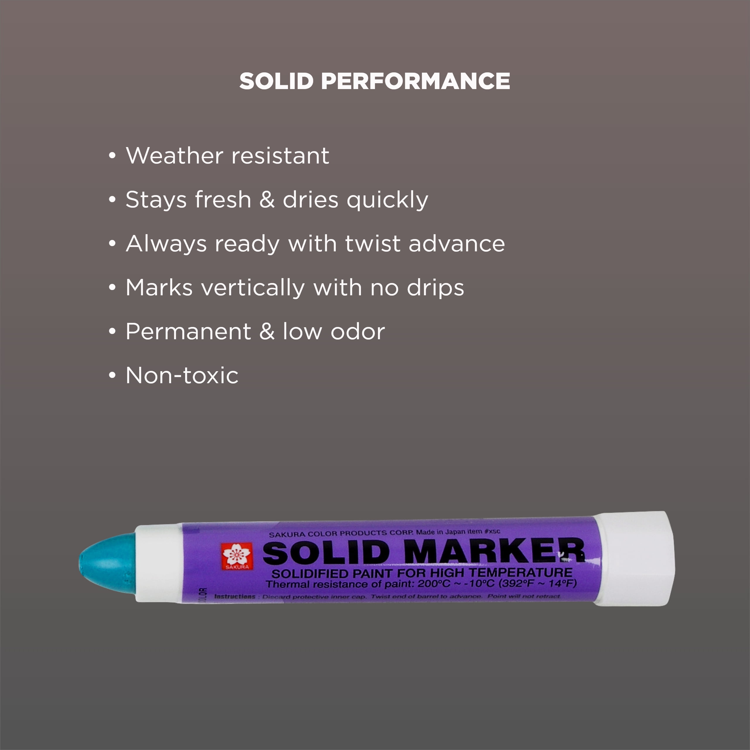Sakura Solid Paint Markers - Permanent Marker Paint Pens - Window, Wood, & Glass Marker - Green Paint - 12 Pack