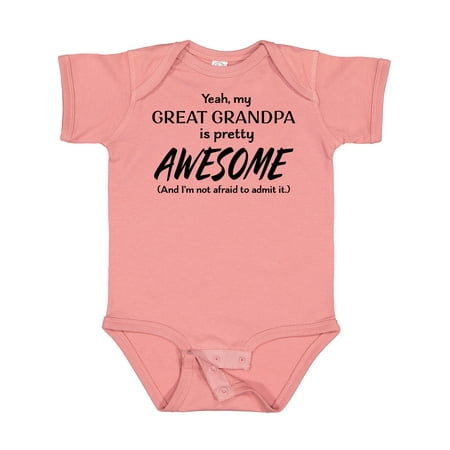 

Inktastic Yeah My Great Grandpa is Pretty Awesome Gift Baby Boy or Baby Girl Bodysuit