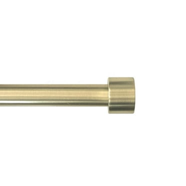 Mainstays 3/4" Gold End Cap Adjustable Single Curtain Rod, 84"-120"