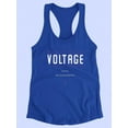 thumbnail image 3 of Electric High Voltage T-Shirt Racerback Tank Women -Image by Shutterstock, Female x-Large, 3 of 4
