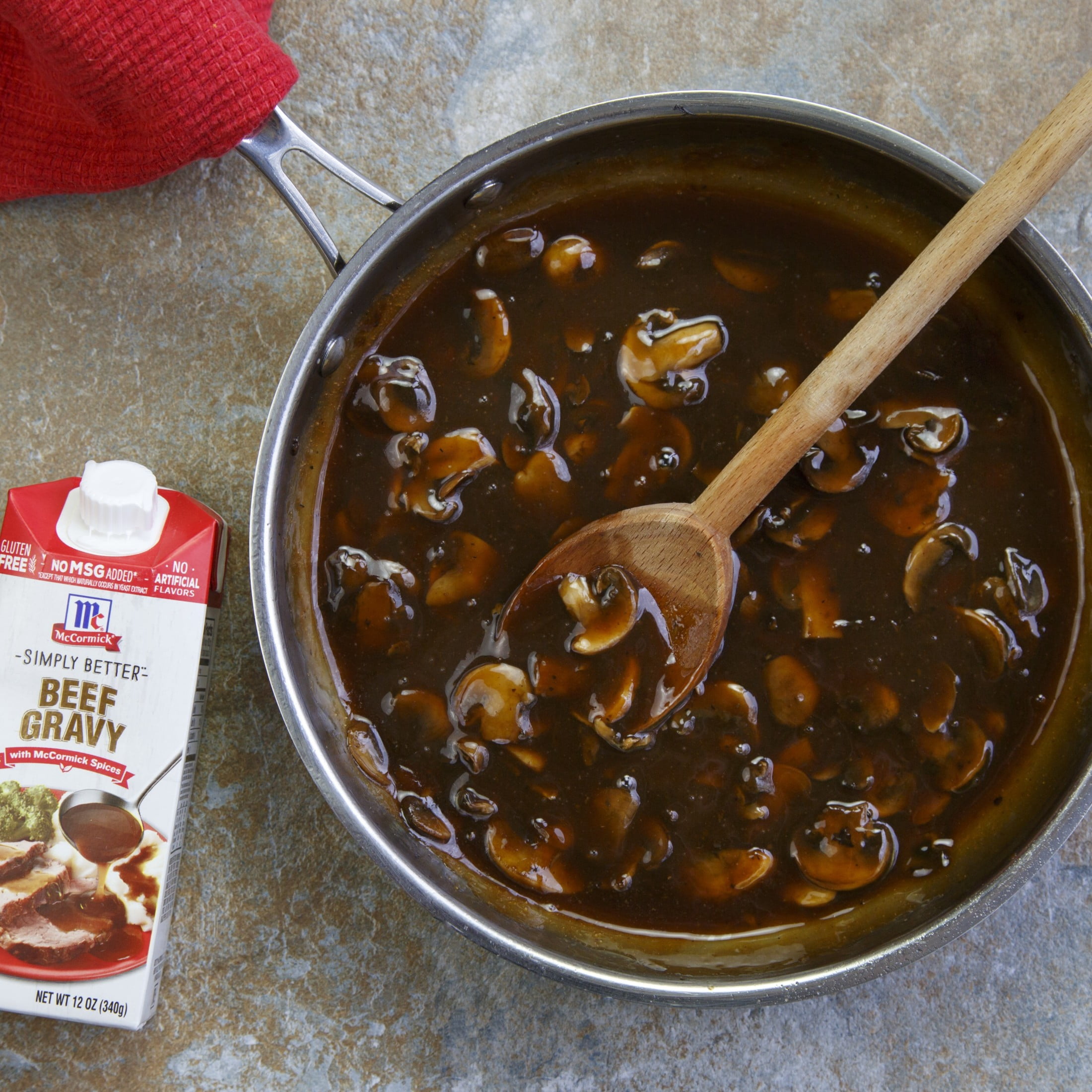 McCormick No Artificial Flavors Gluten Free Simply Better Beef Gravy, 12.0 oz Brick