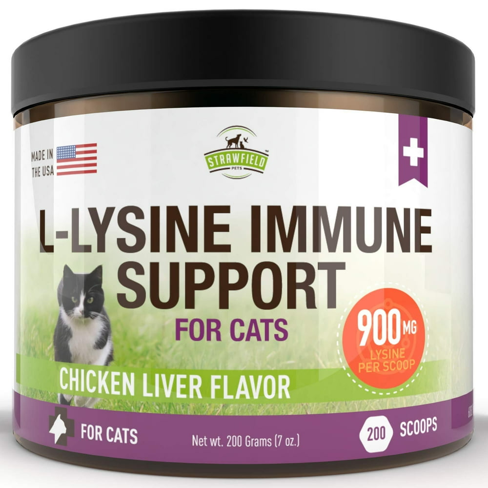 Lysine for Cats L Lysine Powder Cat Supplements 900mg, 200 Scoops