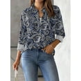 thumbnail image 7 of Zeagoo Blouses for Women Business Casual Button Down Long Sleeve Floral Shirts Office Work Fashion Collared Tops with Pocket, 7 of 7
