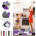 thumbnail image 6 of Purple Black and Gray Plaid Abstract Art Mid-Century Kitchen Rugs and Mats Set of 1 Kitchen Sink Mat,Non-Slip Area Runner Rug,Washable Floor Mat for Home Dining Room Office 15"x47", 6 of 6
