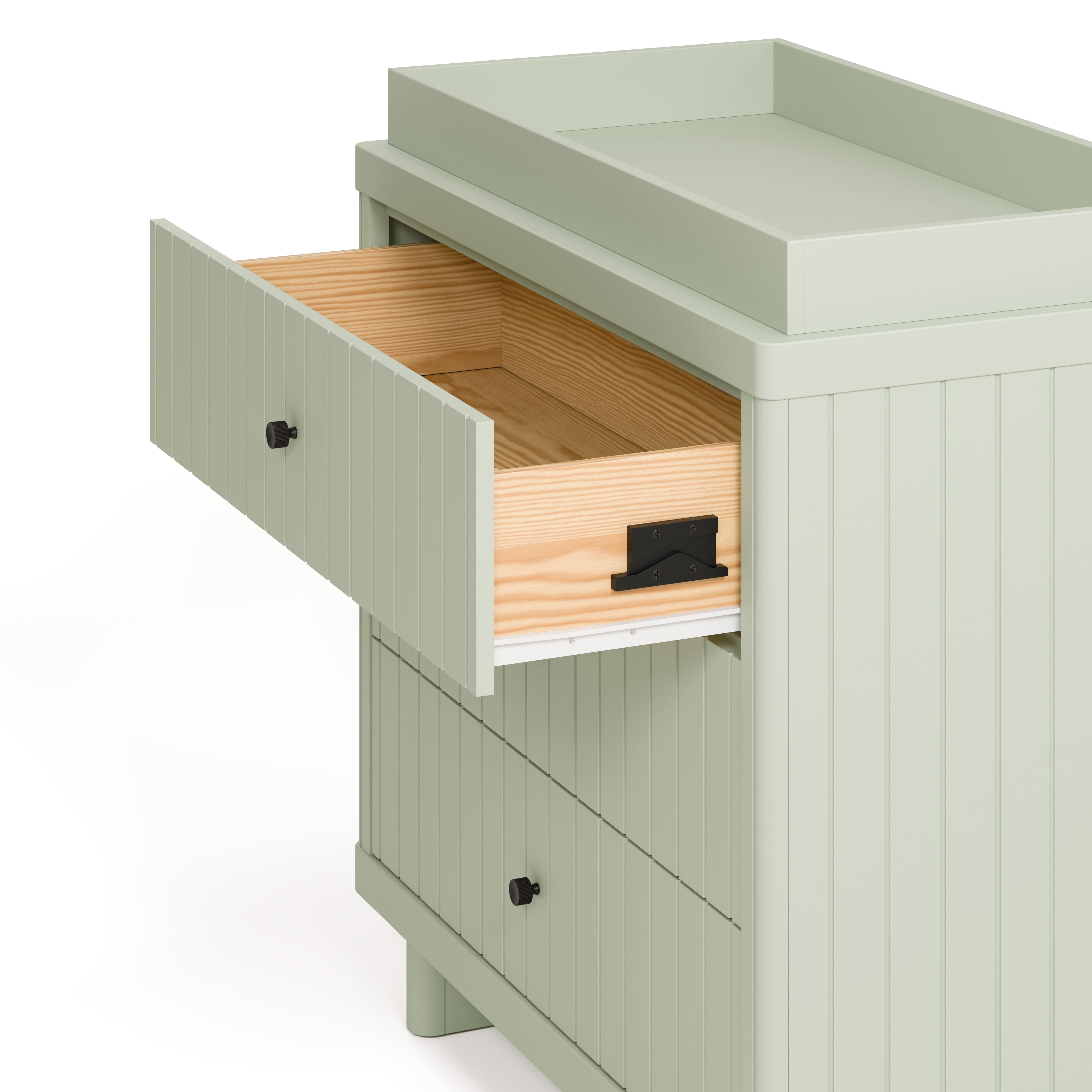 Art of Nursery by Storkcraft Kyoto 3 Drawer Chest with Infant Changing Topper, Sage