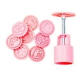 thumbnail image 1 of 50g  Pastry Cake Mold Cookies Mooncake Baking Mould 8 Pcs Cartoon Pattern Stamps, 1 of 6