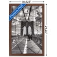 thumbnail image 3 of Chris Bliss - Brooklyn Bridge Wall Poster, 14.725" x 22.375", Framed, 3 of 5