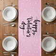 thumbnail image 6 of Valentine's Day Table Runner - 120 Inch Long, Kitchen Dining Table Runner Dresser Scarves, Flamingos Roses Love Romance Ombre Pink Farmhouse Decor for Coffee Tables Wedding Party Banquet, 6 of 8