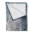 thumbnail image 2 of Winter Soft Flannel Fleece Throw Blanket, Alley in Snowy Forest Cold Freezing Weather Rural Nature Outdoors Woodland, Cozy Plush for Indoor and Outdoor Use, 70" x 90", Blue Black White, by Ambesonne, 2 of 5