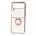 thumbnail image 4 of Étui de Téléphone Portable, Rotation à 360 Degrés Processus de Placage Électroplaqué Étui de Protection pour Téléphone Intelligent Résistante aux Rayures avec Support pour Doigt pour Bureau Blanc, 4 of 8