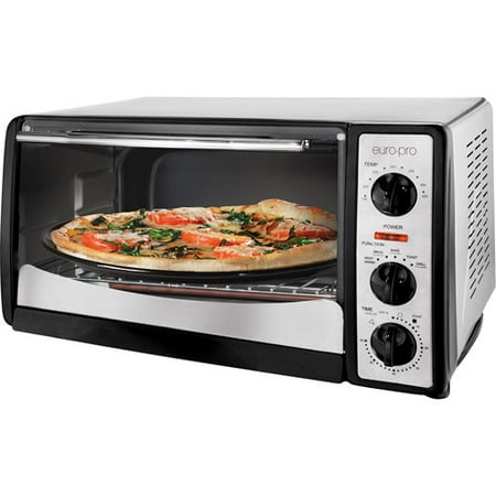 Euro-Pro Convection Toaster Oven, Black and Silver