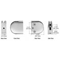 thumbnail image 6 of CRL Z512PS Polished Stainless Z-Series Round Type Flat Base Stainless Steel Clamp for 1/2" Glass, 6 of 6