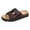 Wine, variant on Rokment Womens Cork Footbed Slippers Sandals Beach Summer Comfortable Casual 2 Buckles Leather Wide Width Orthopedic Platform Walking Slip on Slides Black Size 6.5
