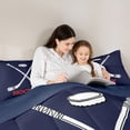 thumbnail image 5 of Feelyou Navy Ice Hockey Twin Comforter Sets, Ball Gaming Lover Bedding Set, 2-Piece, 5 of 8