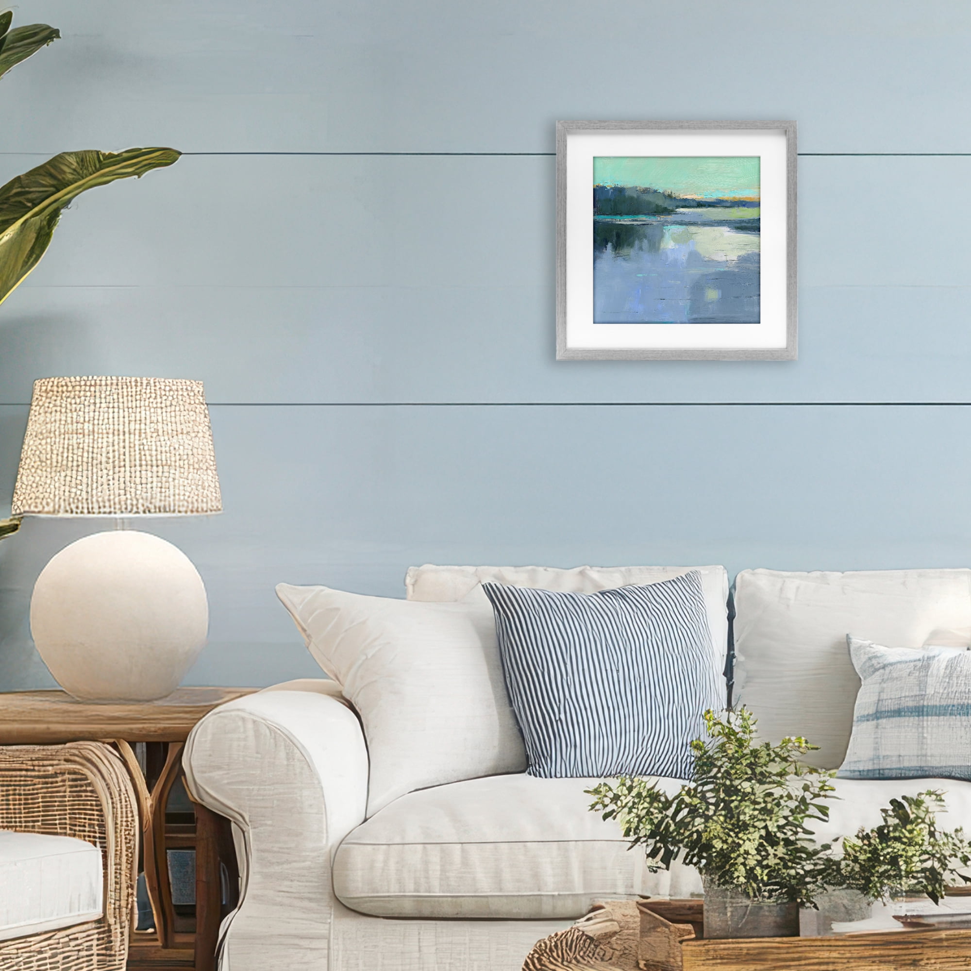 Stupell Industries Brave Boat Harbor Gray Framed Print Under Glass, design by Kathleen Robbins