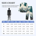 thumbnail image 4 of Fotbe Tropical Parrot Floral Artwork Pijama de Hombre con Estampado de Manga Larga, Conjunto de 2 Piezas, Ropa de Dormir Suave y Cómoda con Bolsillos-Small, 4 of 7