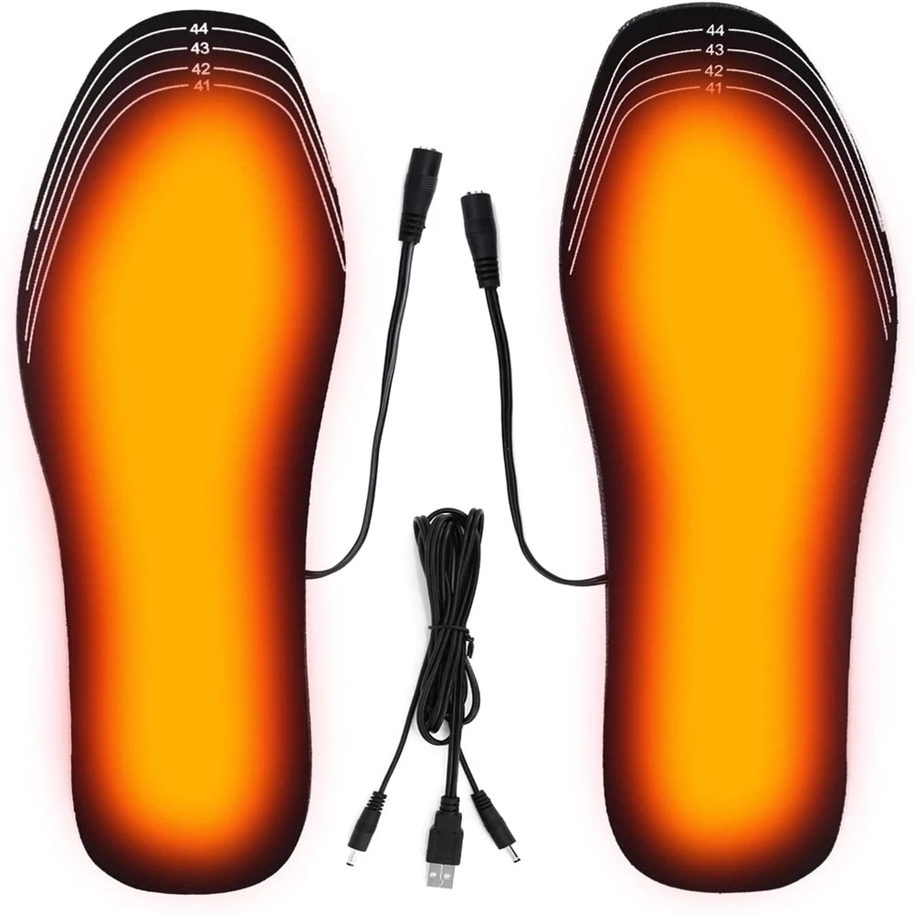 Electric Foot Warmer, USB Rechargeable Heated Insoles for Men Women, Winter Warm Thermal Heated