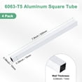 thumbnail image 3 of Tubo cuadrado de aluminio 6063 de 200 mm en paquete de 4, 10x10 mm de ancho exterior, 1 mm de grosor de pared, tubería de aluminio sin costura para construcción de marcos, 3 of 6