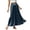Navy, variant on Maxi Skirt Women's Satin Maxi Skirt High Waist Elegant Tie Waist Solid Color A Line Long Skirt Ankle Length Black XXL