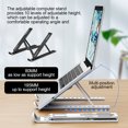 thumbnail image 4 of fashionhome Laptop Stand 25kg Cooling Foldable Notebook Bracket Adjustable Portable Computer Holder Support, Black, 4 of 9