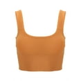 thumbnail image 4 of LAVA Women Padded Crop Top Bra Comfy Cami Sport Bra for Yoga Running Workout (Yellow, S/M), 4 of 12
