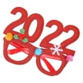 thumbnail image 1 of Anteojos Para Disfraces De Navidad, Usos Amplios Diseño Hueco Llamativo Marco De Anteojos De Navidad Para Fiestas Navideñas Para Cabinas De Fotos Cergrey Rojo, 1 of 8