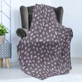 thumbnail image 4 of Crystal Soft Flannel Fleece Throw Blanket, Modernized Glass Pieces Repeated Geometrical, Cozy Plush for Indoor and Outdoor Use, 60" x 80", Mauve Taupe Baby Pink, by Ambesonne, 4 of 5