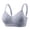 Blue, variant on Women Wireless Ribbed Knit Bra Contrast Scalloped Bottom Hem Adjustable Fine Shoulder Straps Light Padded Cups Gentle Support for Lounge and Low Activity Tshirt Bra