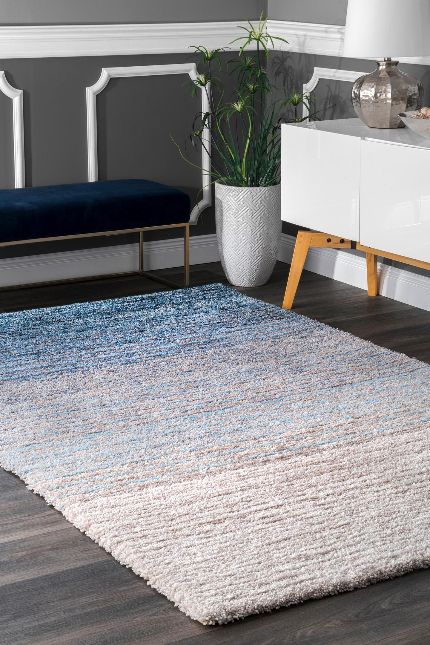 nuLOOM Drey Ombre Shag Area Rug or Runner