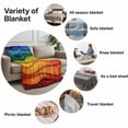 thumbnail image 6 of Throw Blanket for Couch Rainbow Wave Soft Fleece Flannel Blankets Cozy Lightweight Blanket for Home Sofa Living Room Abstract Art Bed Throws 30" x 40", 6 of 9