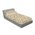 thumbnail image 2 of Ambesonne Leaves Fitted Sheet & Pillow Sham Set, Simplistic Autumn Nature, Twinxl, Multicolor, 2 of 2