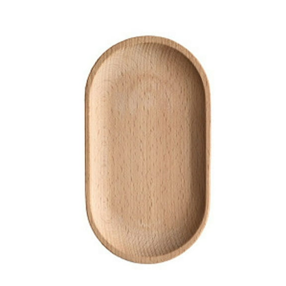 Oval Wooden Storage Tray Small Platter Wooden Tray Home Kitchen Decorative