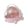 thumbnail image 1 of Portable Storage Box Handled Hair Accessories Box Tool Box for Handbook Handmade Pink, 1 of 8