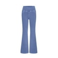 thumbnail image 4 of Qingpeng Bell Bottom Jeans for Women High Waisted Stretchy Flare Jeans Pull On Wide Leg Jeans Tummy Control Flare Pants, 4 of 5
