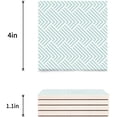 thumbnail image 3 of FMSHPON Geometric Stripe Set of 4 Coaster for Drinks, Absorbent Ceramic Stone Coasters Cup Mat with Cork Base for Home Kitchen Room Coffee Table Bar Decor, 3 of 4