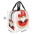 thumbnail image 2 of Rateoe Watermelon Gnome Pattern Insulated Lunch Bag with Thick Aluminum Foil Lunch Tote Bag with Front Pocket for Men and Women, Ideal for Work, School, Picnics, and Travel, 2 of 5