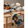 thumbnail image 3 of Vintage Rooster Burlap Cotton Table Runner 13x70 Inches Long, Retro Sunflower Pastoral Animals Farmhouse Table Runners, Outdoor Dining Tablecloths Decor for Baby Shower/Party/Wedding, 3 of 6