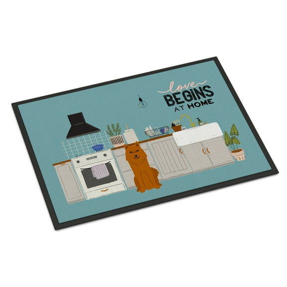 Karelian Bear Dog Kitchen Scene Indoor or Outdoor Mat 24x36 CK7726JMAT