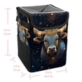 thumbnail image 5 of Taurus Constellation Foldable Car Trash Bin with Lid, Leak-proof Mini Trash Can for Car, Hanging Storage Bag Included, 5 of 6