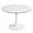 White Marble, variant on 24" Tulip Table for 2-3 Persons Modern Round Dining Table, Mid-Century Dining Room Table Wooden MDF Circle Small Leisure Coffee Tables for Kitchen Living Room (Black, 24")