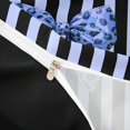 thumbnail image 4 of spefrowx Striped Cheetah Print Bow Bedding for Women, Black Blue Lines Duvet Cover Full, Black Reversible, 3-Piece, 1 Duvet Cover and 2 Pillowcases, 4 of 6