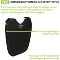 thumbnail image 2 of Champion Sports Umpire Exterior Body Chest Protector Pad With Y-Strap - Adjustable Comfort Fit Exterior Chest Protector, Black, 2 of 6